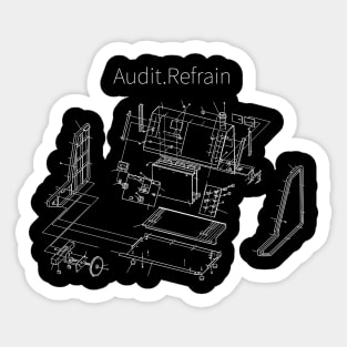 Audit.Refrain White Sticker